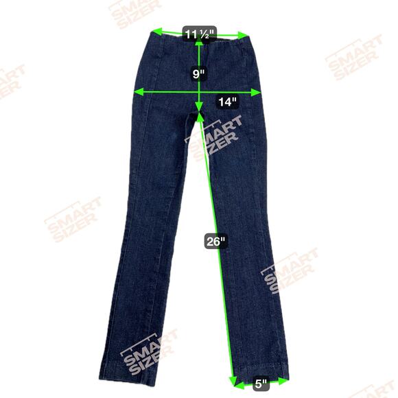 Rag & Bone Pocketless Denim Trouser Jeans Rear Zip Mid Rise Dark Wash Size 0 - Picture 5 of 9